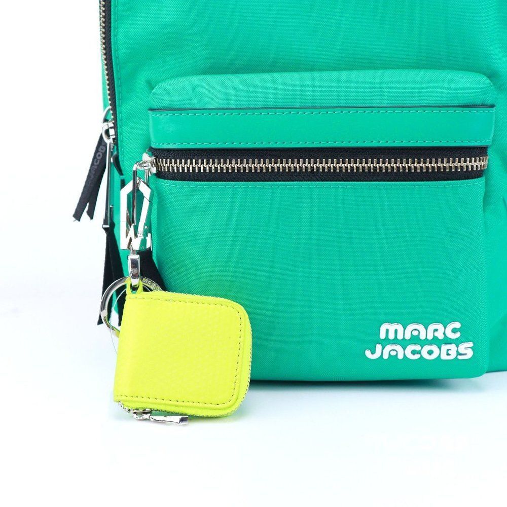 NWT Marc by Marc Jacob Cube Coin Purse with Keychain Neon Yellow